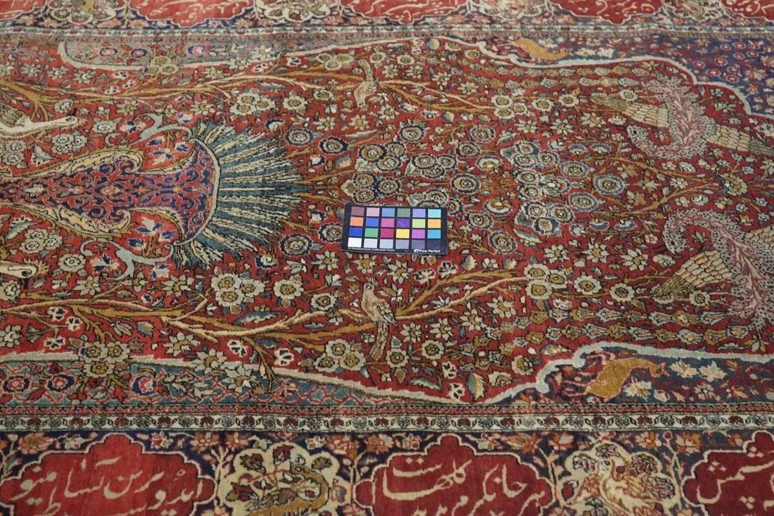 Antique Mohtasham Kashan Rug 4'6'' X 6'10'' - 9