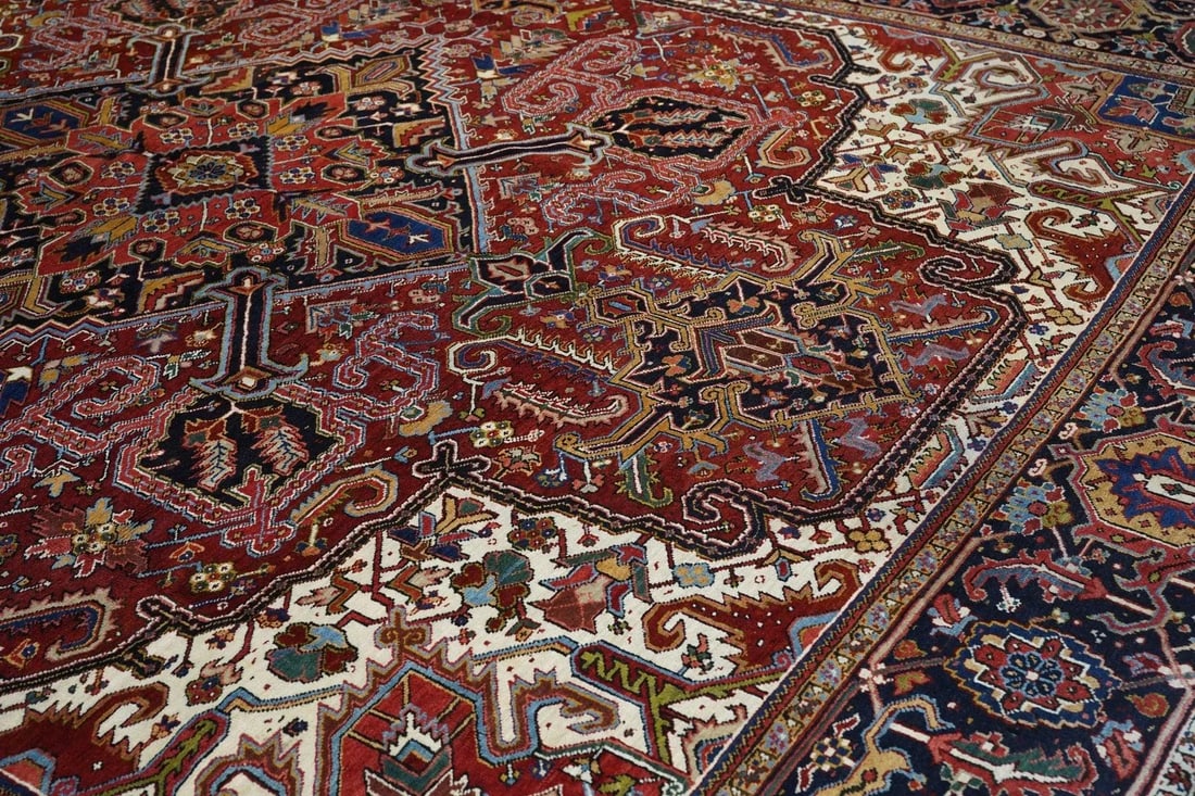 Vintage Heriz Rug 11'6'' X 14'1'' - 3
