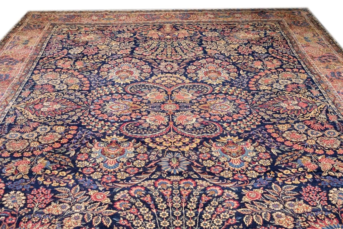 Antique Persian Kerman Rug 10'1'' x 14'3'' - 4