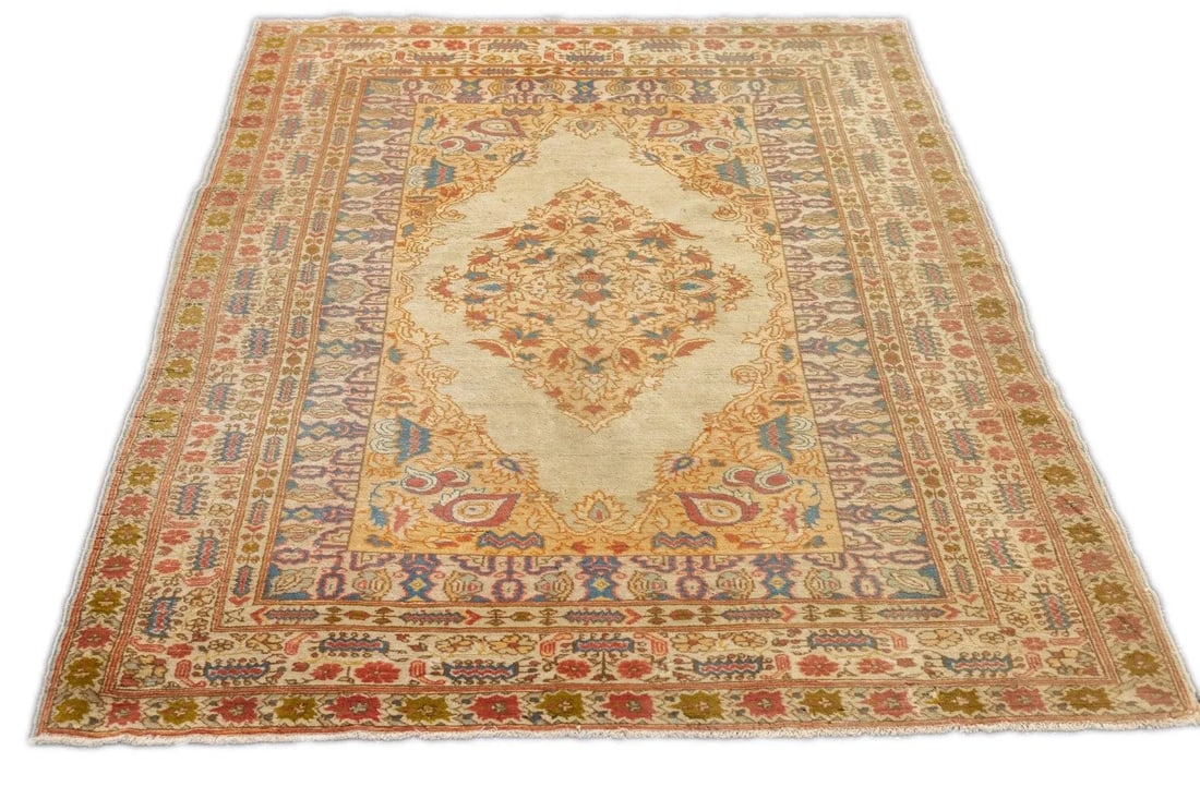 Late 18th Century Antique Haji Jalili Tabriz Rug 4'7'' x 6'5'' - 12