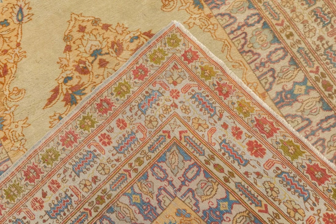 Late 18th Century Antique Haji Jalili Tabriz Rug 4'7'' x 6'5'' - 3