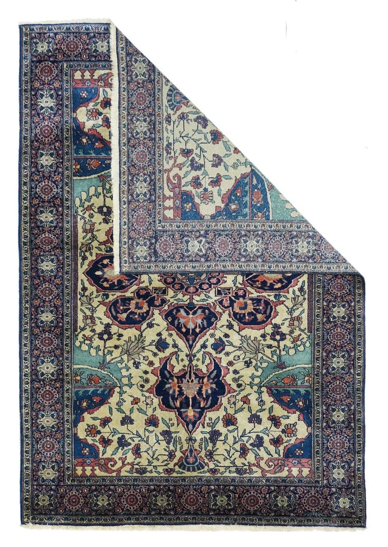 Antique Sarouk Rug 4'6'' x 6'6'' - 3