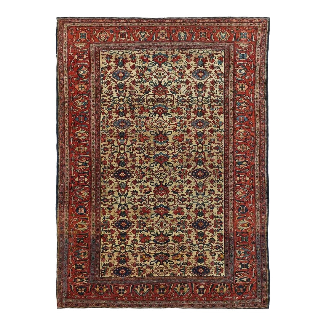 Late 18th Century Antique Farahan Sarouk Rug 4'3'' x 6'2'' (1 of 11)
