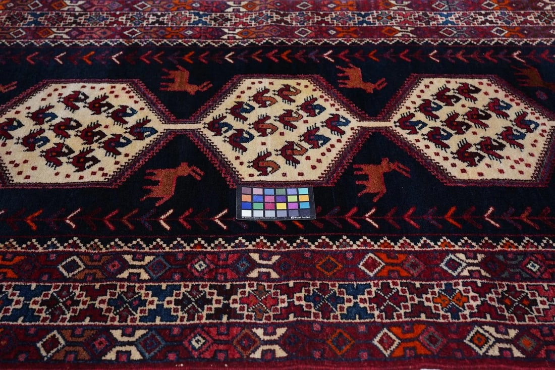 1970s Vintage Hamadan Rug 4'3'' x 6'6'' - 10