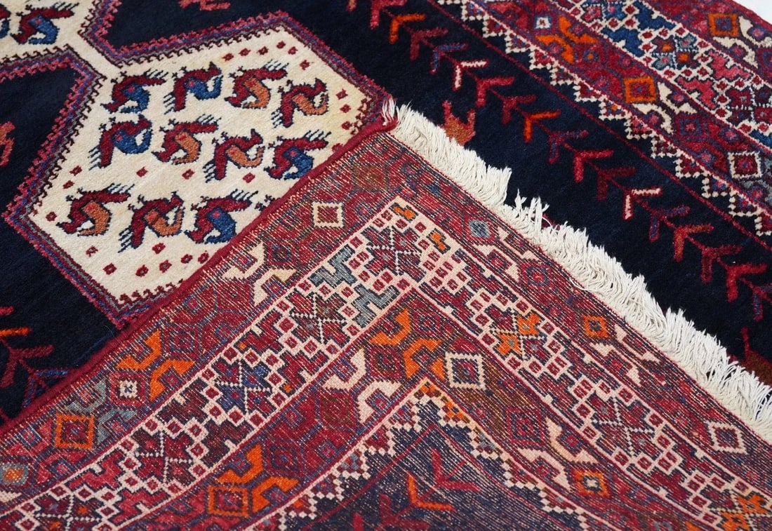 1970s Vintage Hamadan Rug 4'3'' x 6'6'' - 2