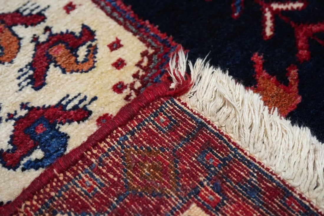 1970s Vintage Hamadan Rug 4'3'' x 6'6'' - 3