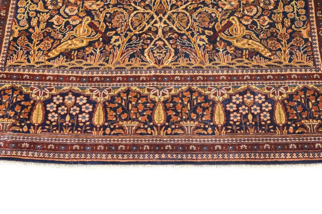 Antique Persian Dabir Kashan Manchester Rug 5' x 6'11'' - 10