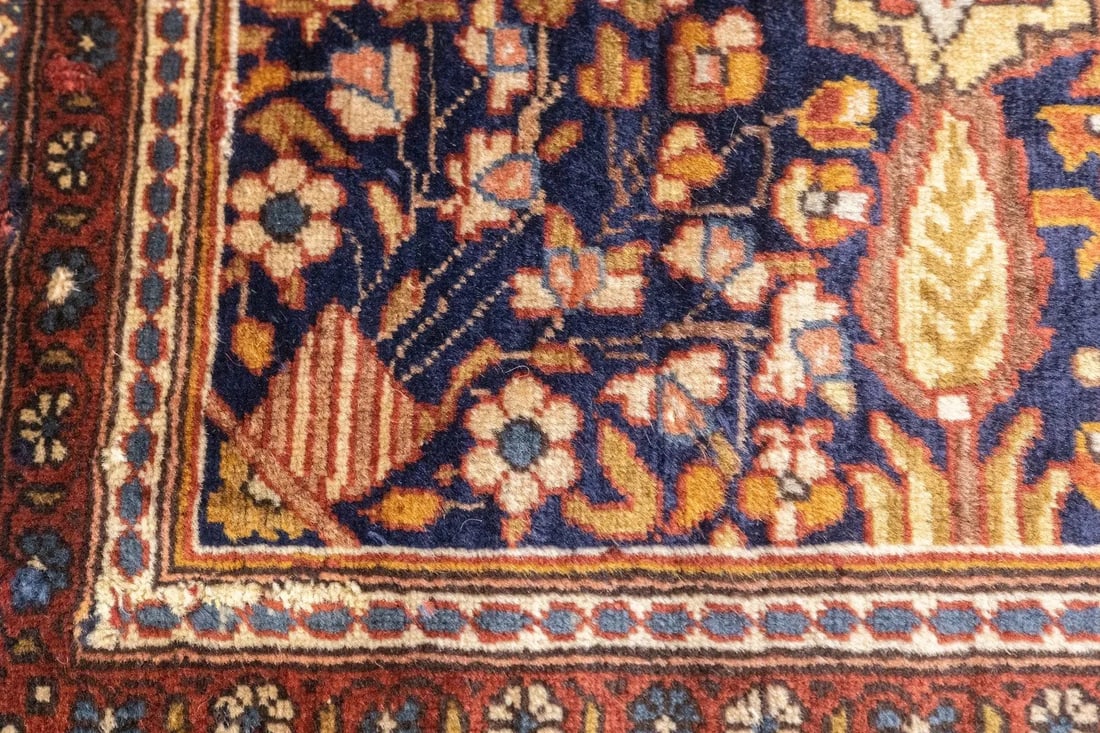 Antique Persian Dabir Kashan Manchester Rug 5' x 6'11'' - 11