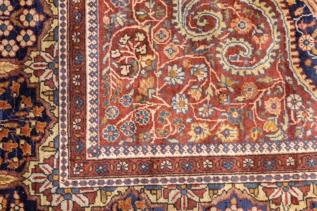 Antique Persian Dabir Kashan Manchester Rug 5' x 6'11'' - 4