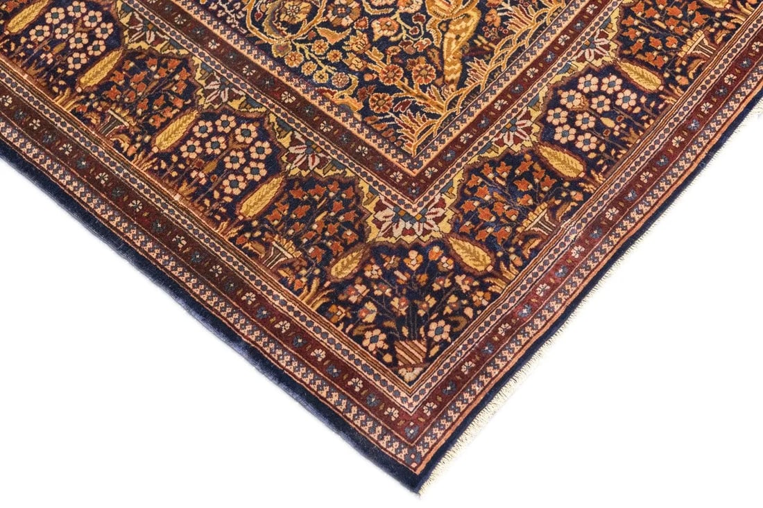 Antique Persian Dabir Kashan Manchester Rug 5' x 6'11'' - 7
