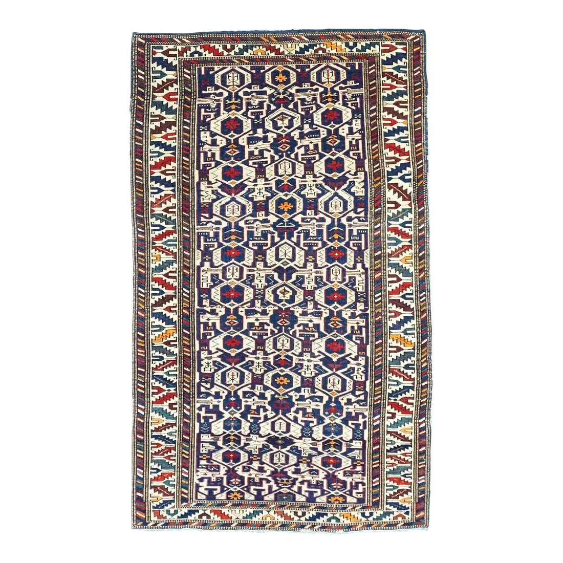 Antique Konaghand Rug 2'7'' x 4'8'': Antique Konaghand Rug 2'7'' x 4'8'' Condition: Alterations: Unknown Imperfections: Some Imperfections Condition Notes: Good Dimensions: Height: 0.01 in. Width: 31 in. Depth: 56 in. Category: Rugs M