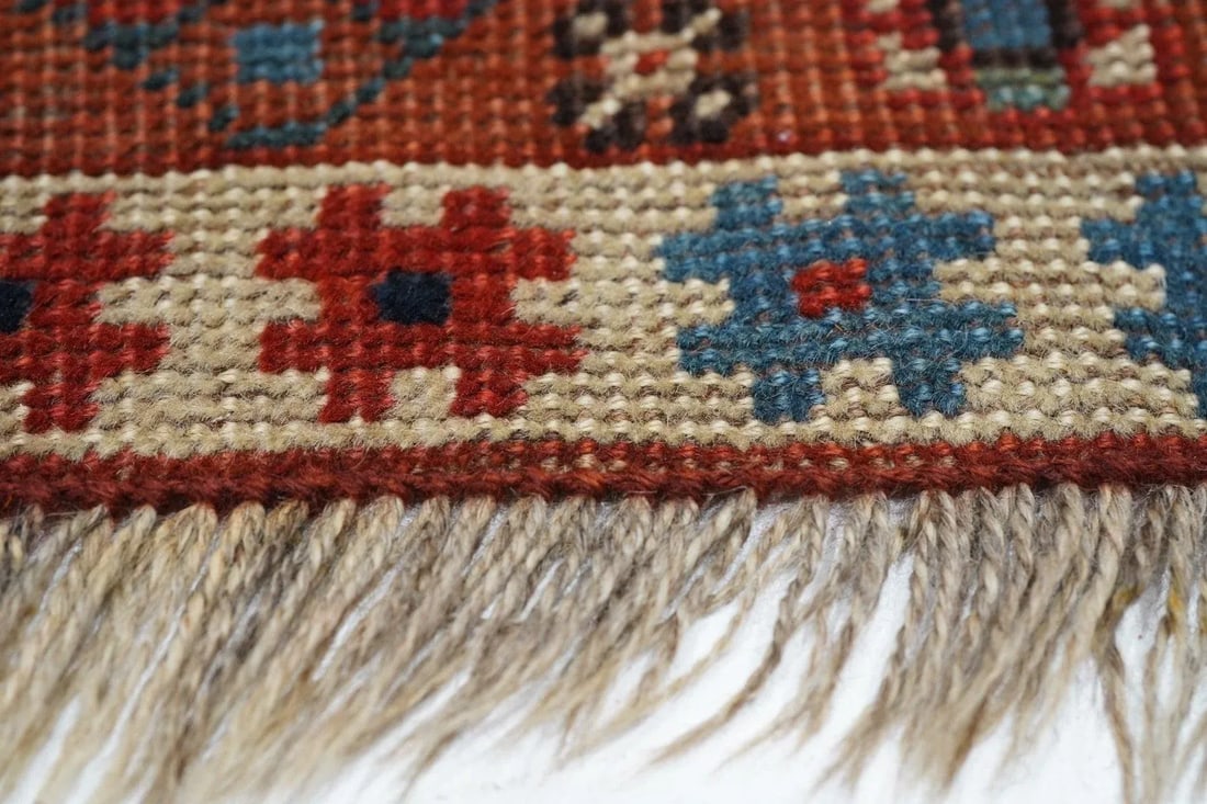 Antique Kazak Rug 3'5'' x 4'0'' - 8