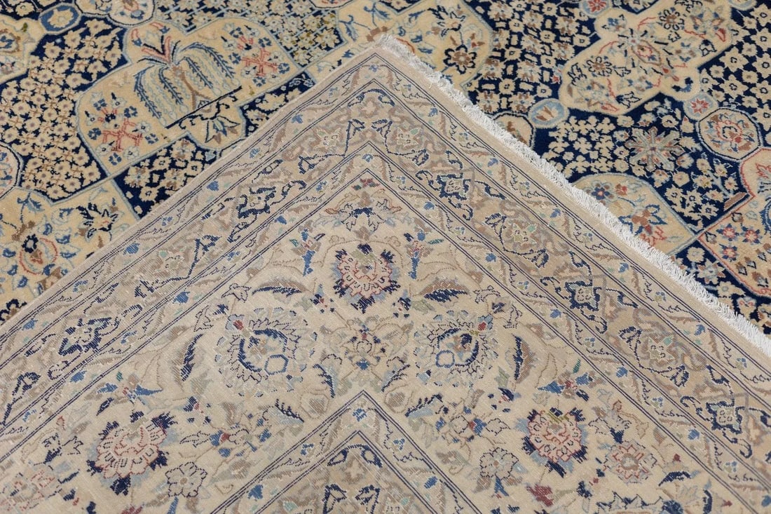 Extremely Fine Persian Habibian Wool and Silk Rug 10'10'' X 16'5'' - 10