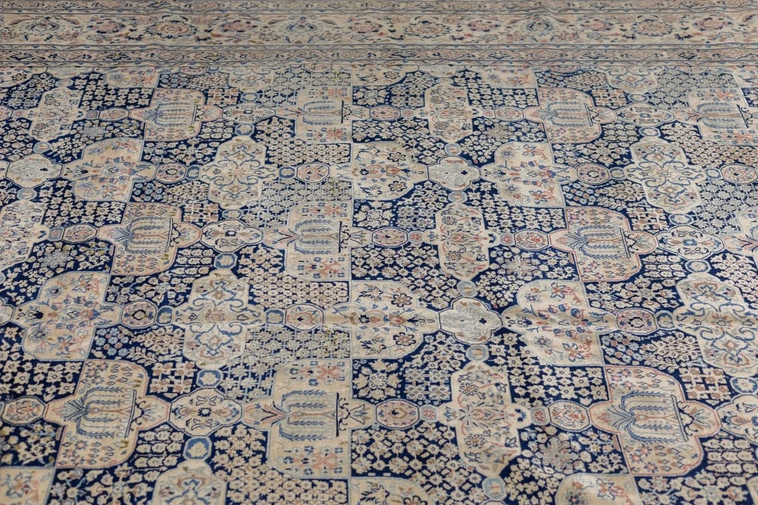 Extremely Fine Persian Habibian Wool and Silk Rug 10'10'' X 16'5'' - 12