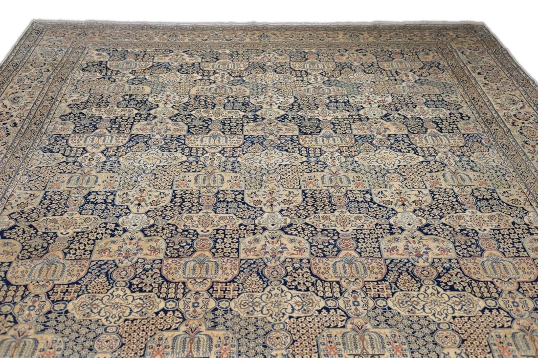 Extremely Fine Persian Habibian Wool and Silk Rug 10'10'' X 16'5'' - 9