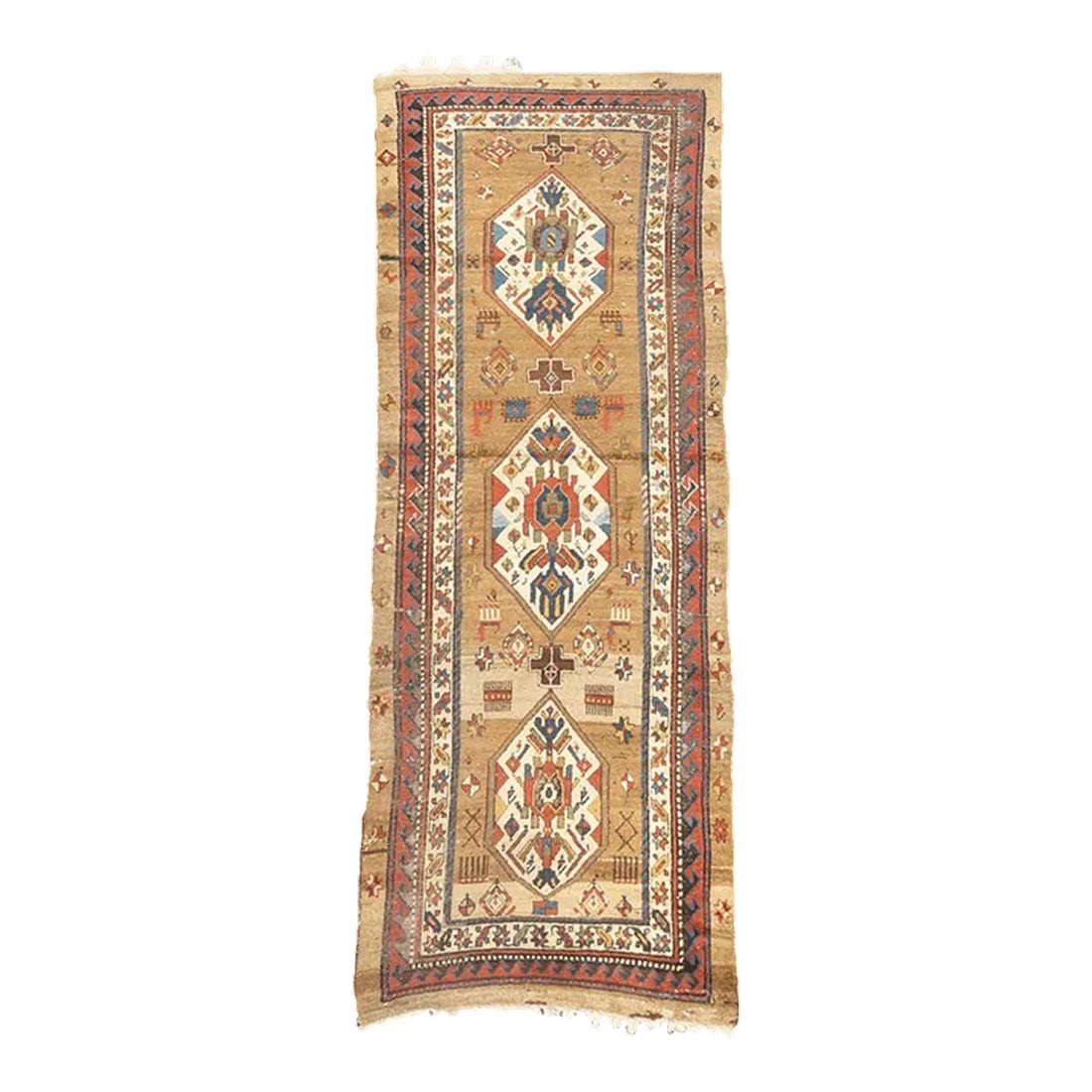 Late 18th Century Antique Persian Bakhshayesh Rug 3'6'' x 8'9'' (1 of 12)