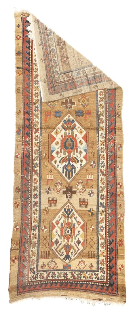Late 18th Century Antique Persian Bakhshayesh Rug 3'6'' x 8'9'' - 5