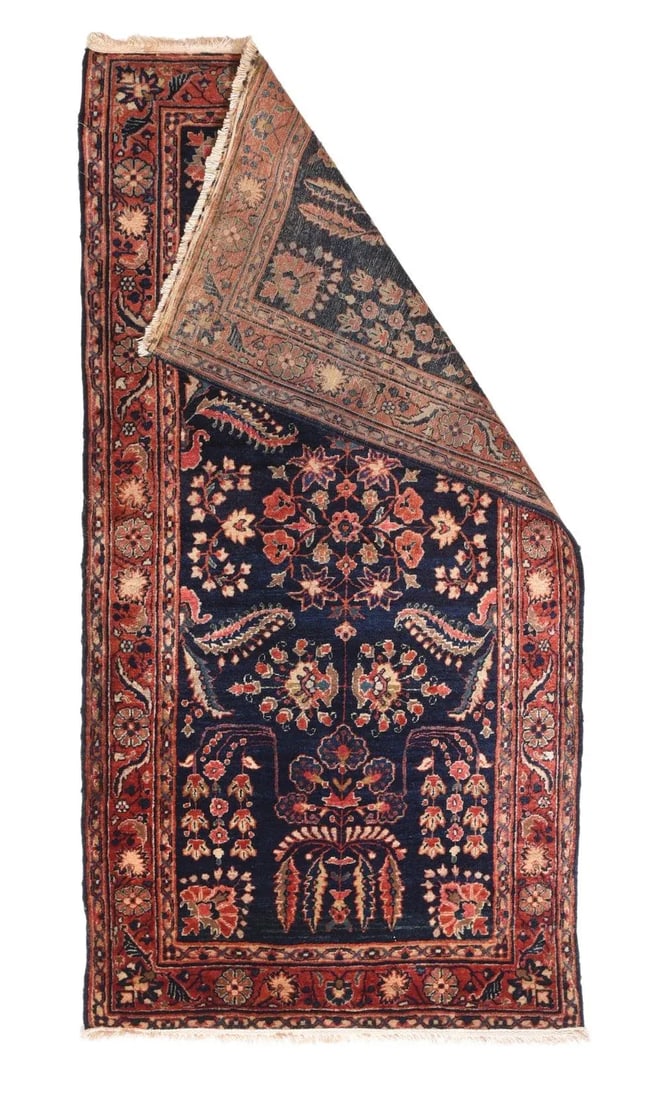 Antique Mohajeran Sarouk Rug 2'9'' x 5'2'' - 2