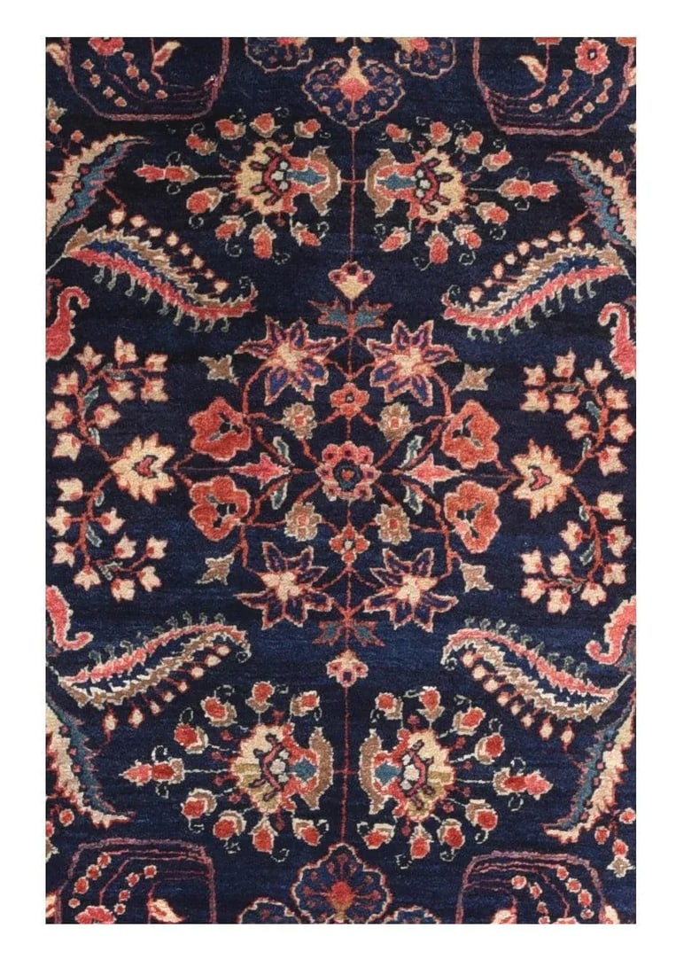 Antique Mohajeran Sarouk Rug 2'9'' x 5'2'' - 3