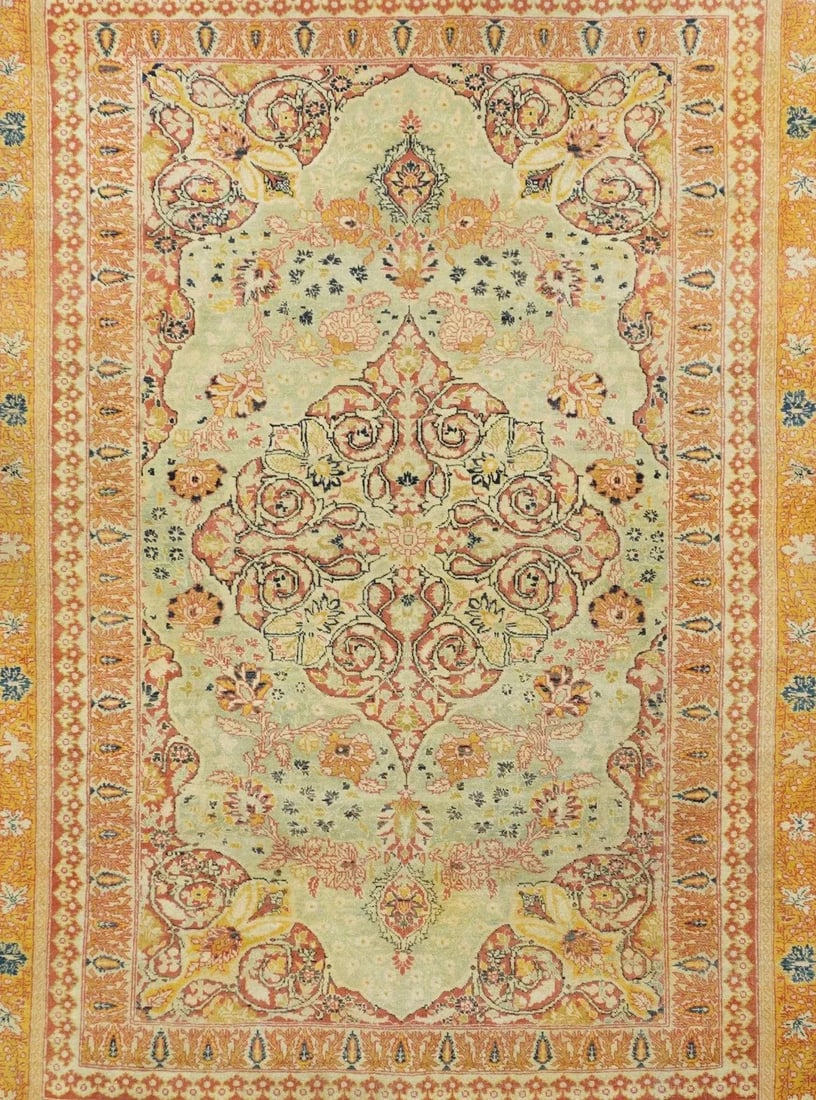 Late 18th Century Antique Tabriz Haji Jalili Rug 4'4'' x 6'4'' - 4