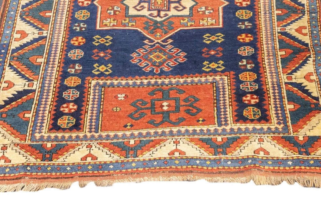 Late 18th Century Antique Caucasian Kuba Rug 3'7'' x 5'8'' - 10