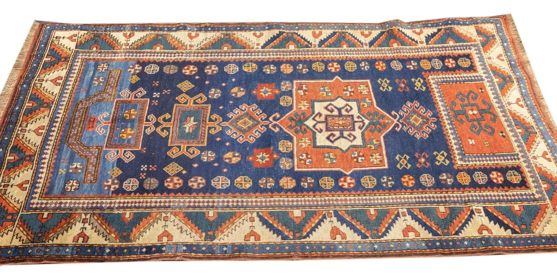 Late 18th Century Antique Caucasian Kuba Rug 3'7'' x 5'8'' - 12