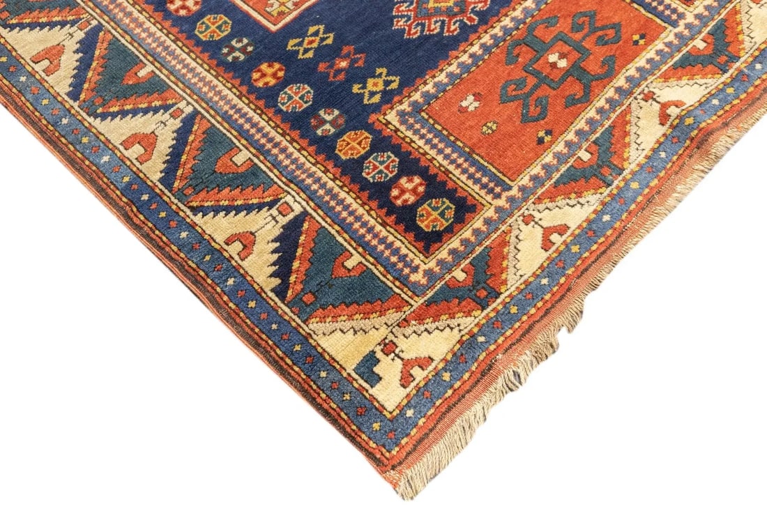 Late 18th Century Antique Caucasian Kuba Rug 3'7'' x 5'8'' - 7