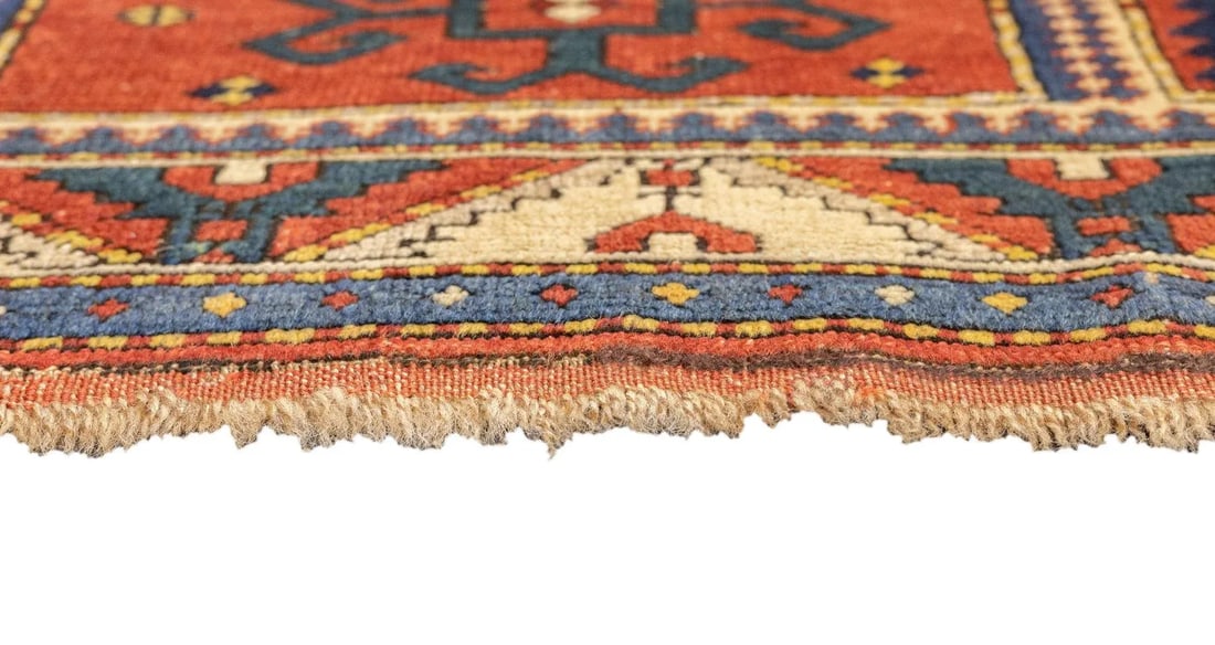Late 18th Century Antique Caucasian Kuba Rug 3'7'' x 5'8'' - 9