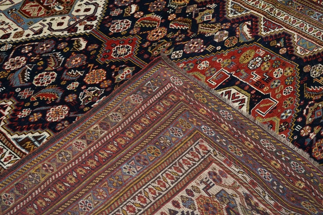 Antique Khamseh Tribal Rug 5'8'' x 9'3'' - 3