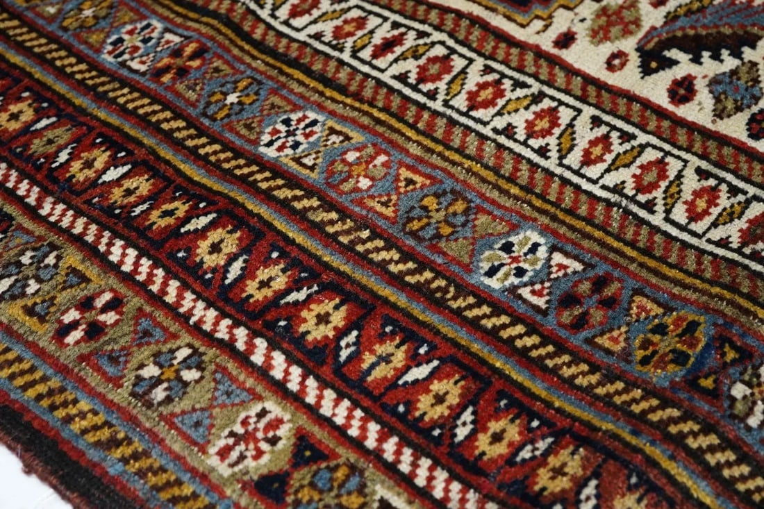 Antique Khamseh Tribal Rug 5'8'' x 9'3'' - 7