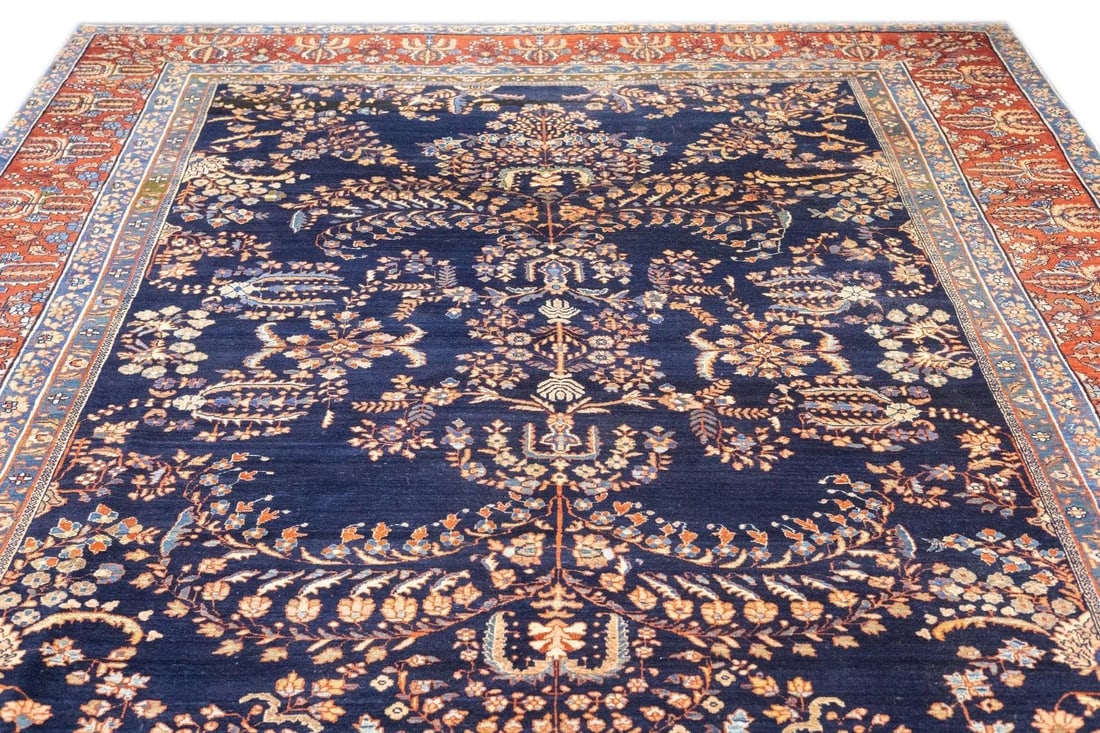 Antique Persian Sarouk Rug 8'8'' x 11'8'' - 12