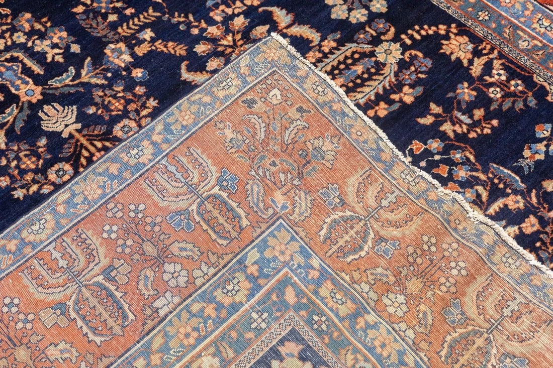 Antique Persian Sarouk Rug 8'8'' x 11'8'' - 3