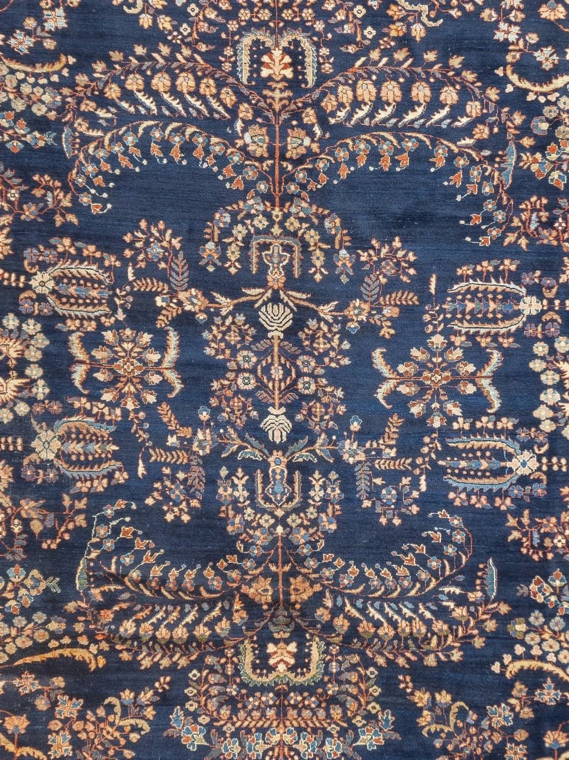 Antique Persian Sarouk Rug 8'8'' x 11'8'' - 6