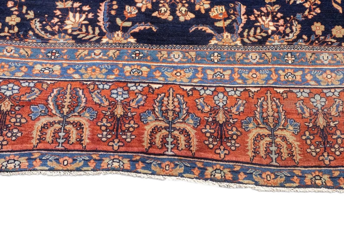 Antique Persian Sarouk Rug 8'8'' x 11'8'' - 9