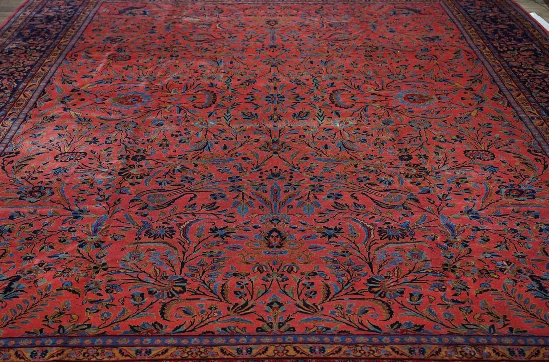 Antique Kashan Rug 11'7'' x 15'3'' - 5