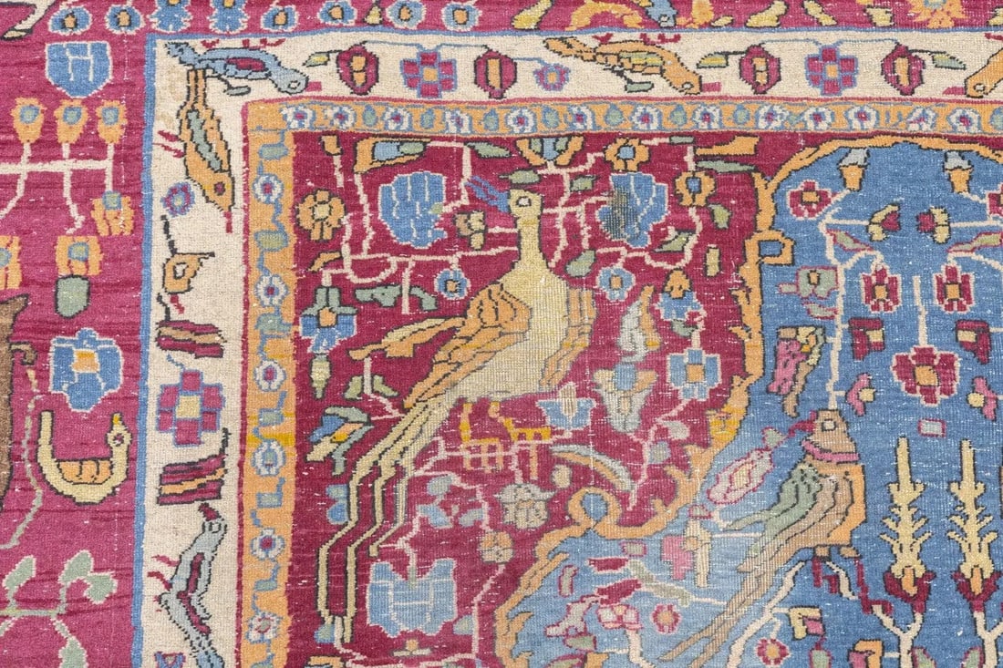 Late 18th Century Antique Persian Tehran Rug 4'9'' x 7'2'' - 12