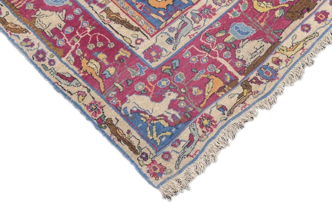 Late 18th Century Antique Persian Tehran Rug 4'9'' x 7'2'' - 7