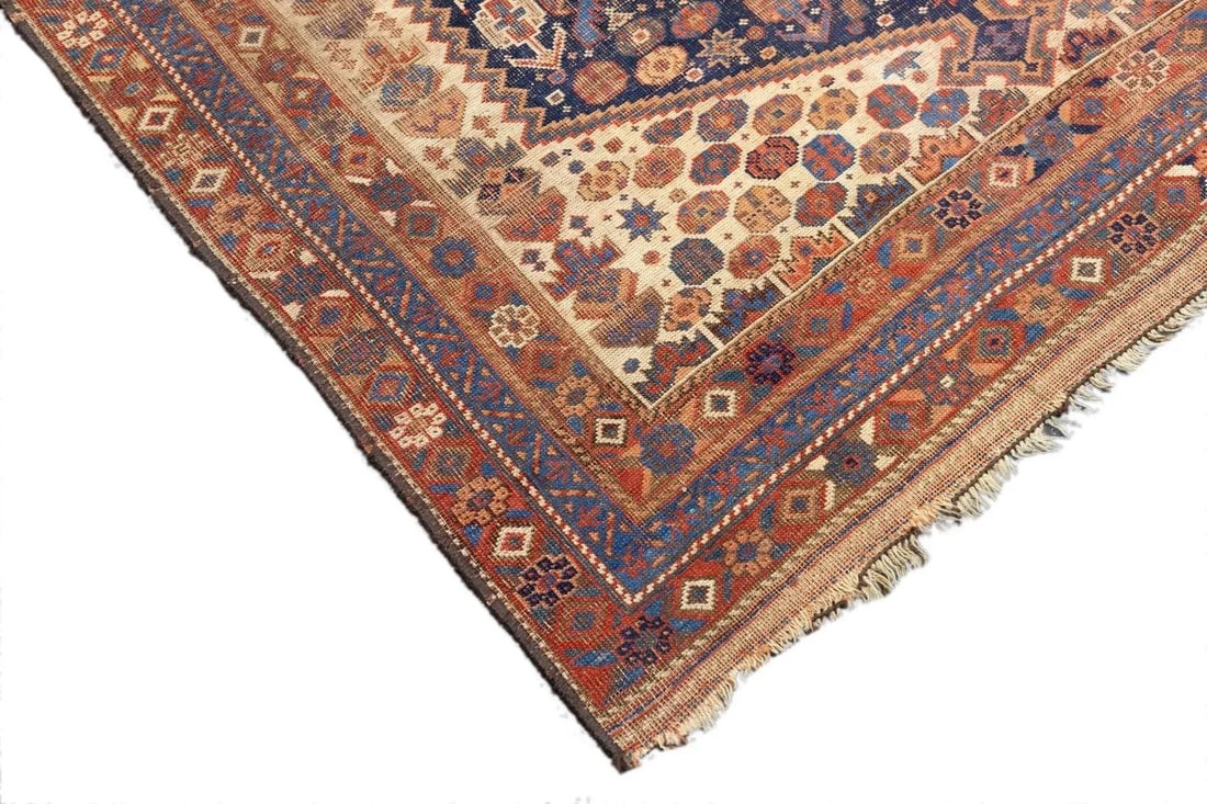 Late 18th Century Antique Persian Qashqai Rug 4'6'' x 8'4'' - 5