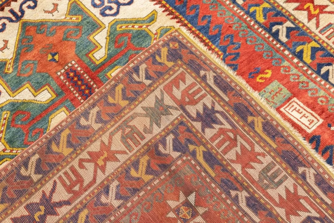 Late 18th Century Antique Caucasian Kazak Rug 5'7'' x 8'0'' - 7