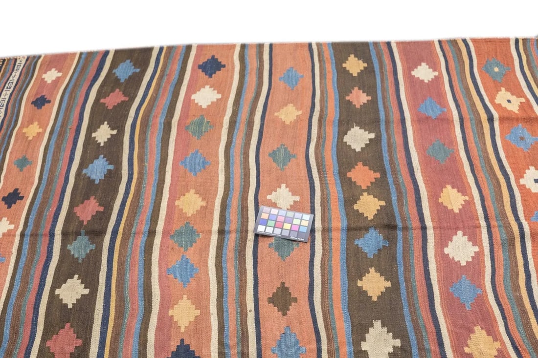 Fine Antique Persian Qashqai Kilim Rug 5'5'' X 8'2'' - 12