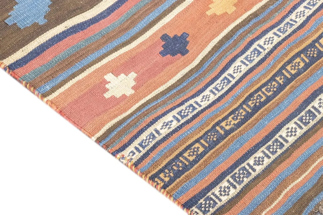 Fine Antique Persian Qashqai Kilim Rug 5'5'' X 8'2'' - 6