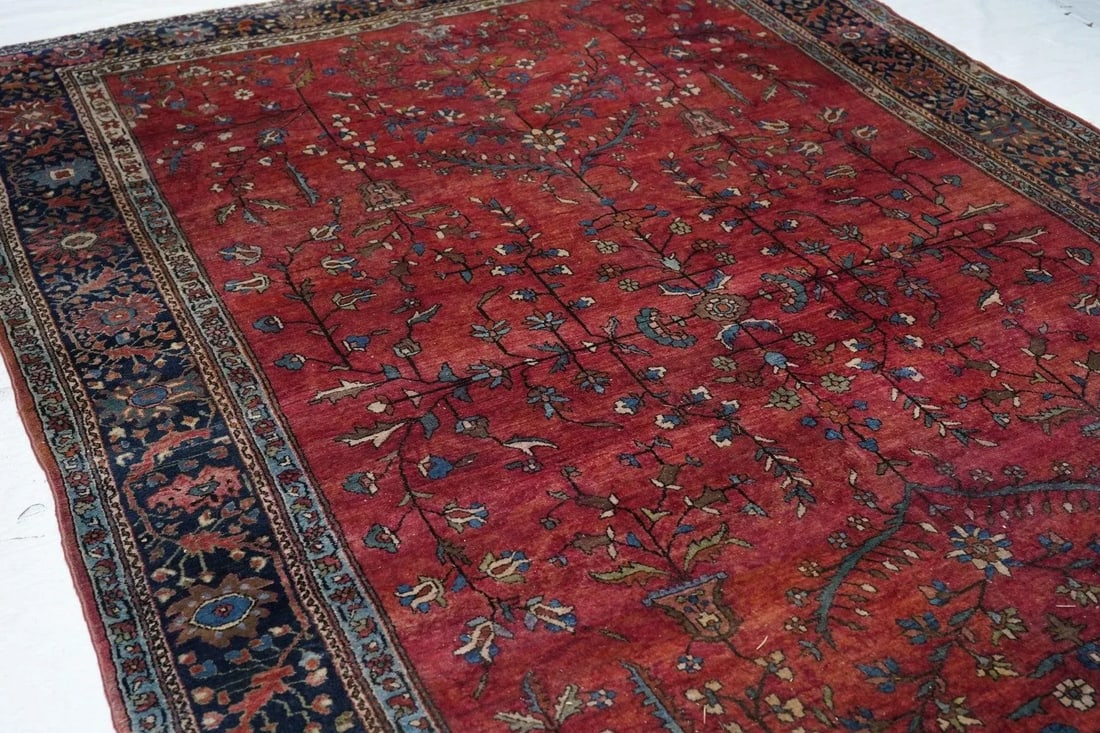 Antique Mohajeran Sarouk Rug 6'10'' x 10'4'' - 7