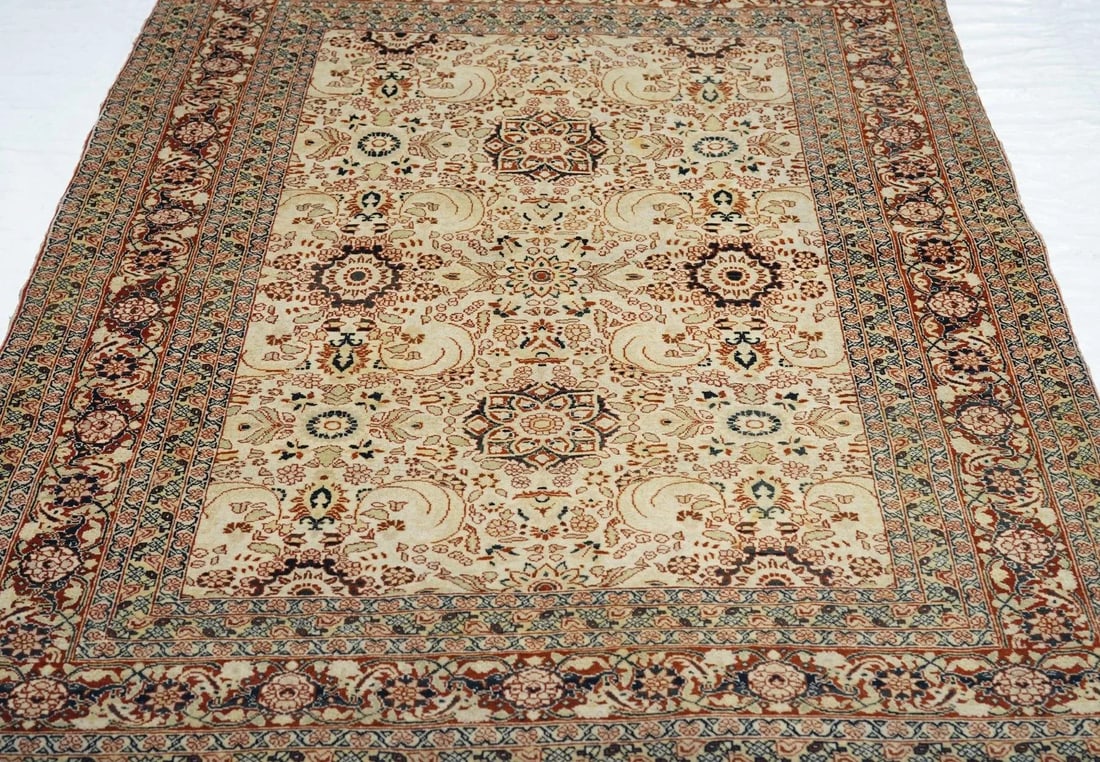 Late 18th Century Antique Haji Jalili Rug 4'3'' x 5'3'' - 8