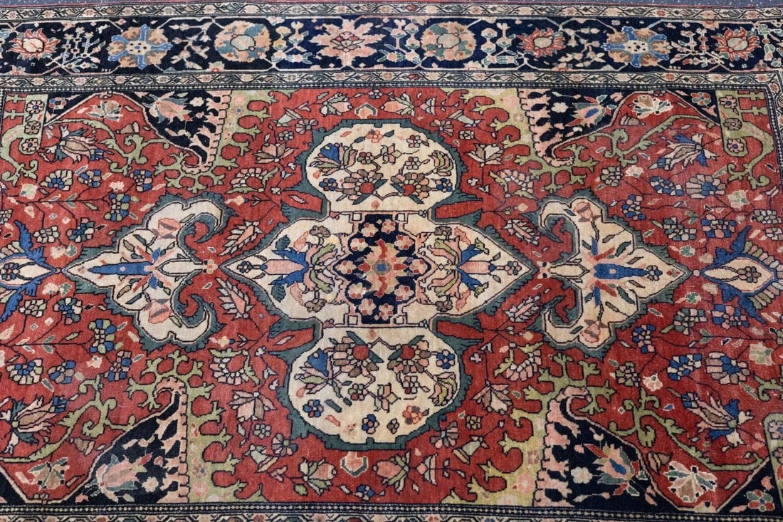 Antique Farahan Sarouk Rug 3'4'' X 4'8'' - 3