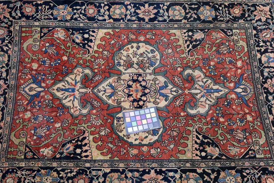 Antique Farahan Sarouk Rug 3'4'' X 4'8'' - 5