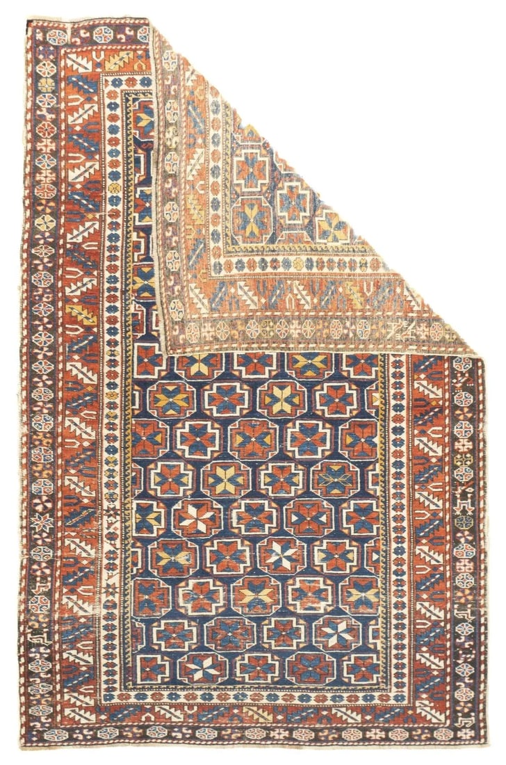 Late 18th Century Antique Caucasian Shirvan Rug 3'8'' x 5'8'' - 5
