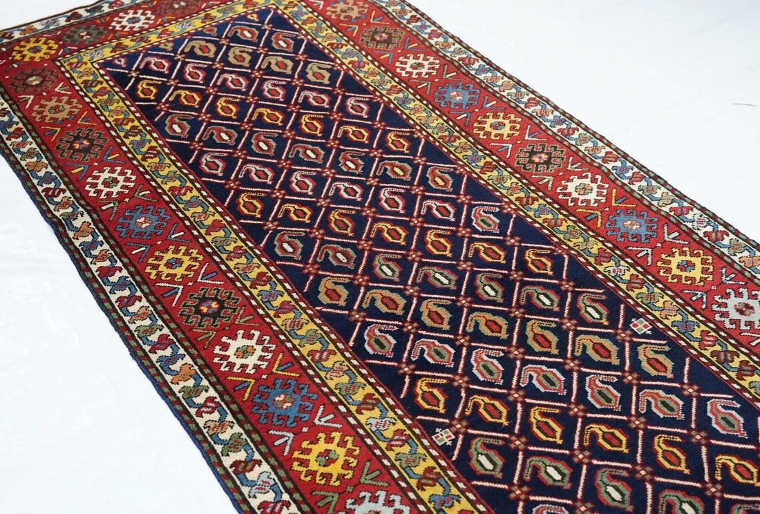 19th Century Antique Shirvan Rug 3'5'' x 8'9'' - 7