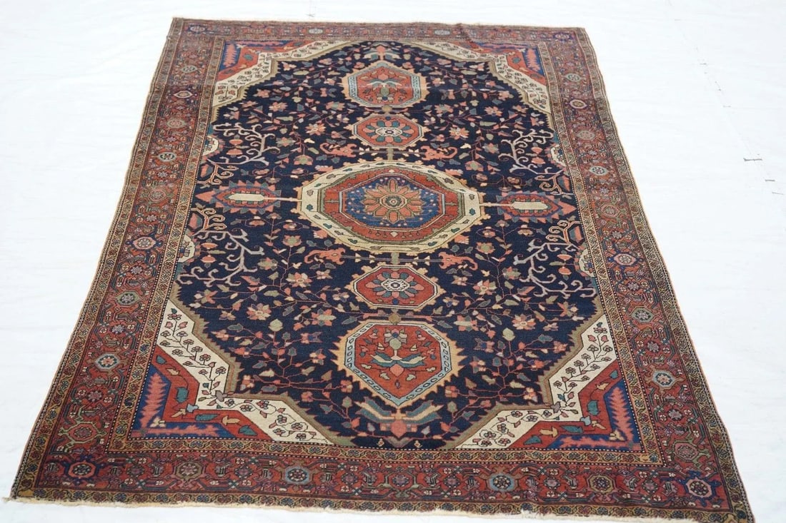 Late 18th Century Antique Farahan Sarouk Rug 4'0'' x 6'4'' - 10