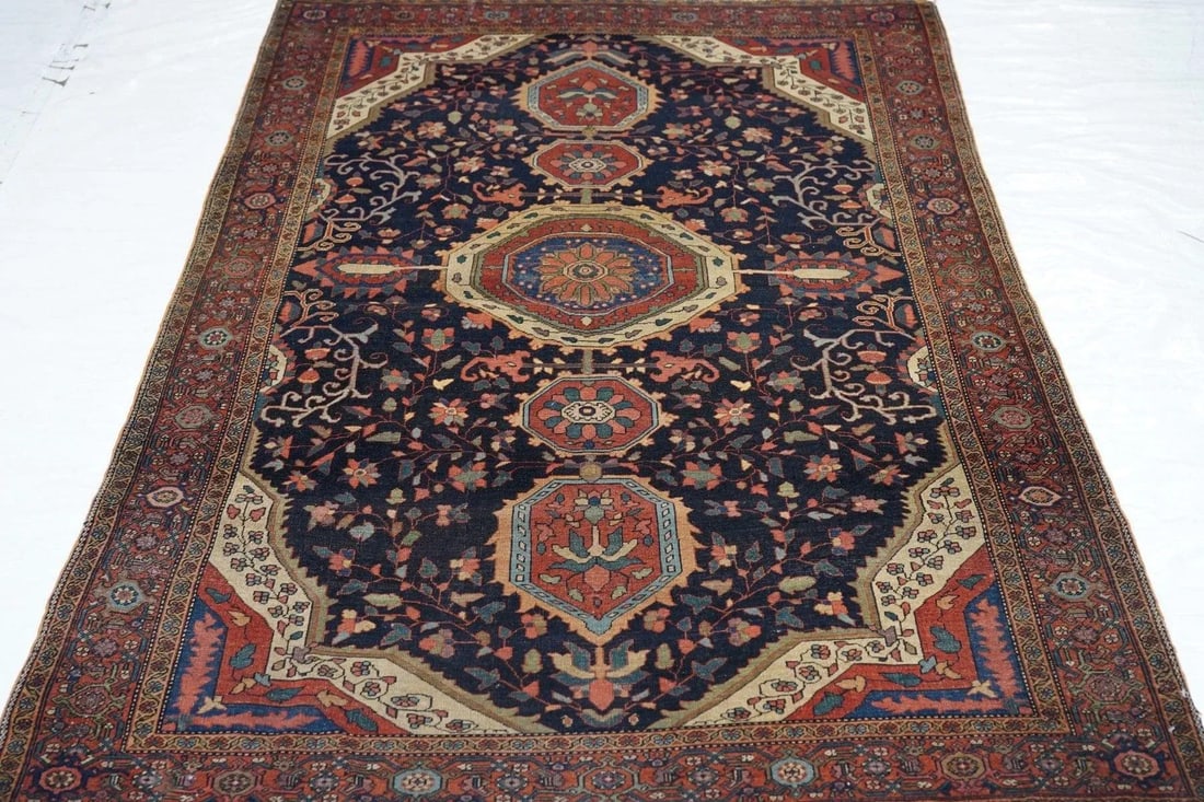 Late 18th Century Antique Farahan Sarouk Rug 4'0'' x 6'4'' - 9