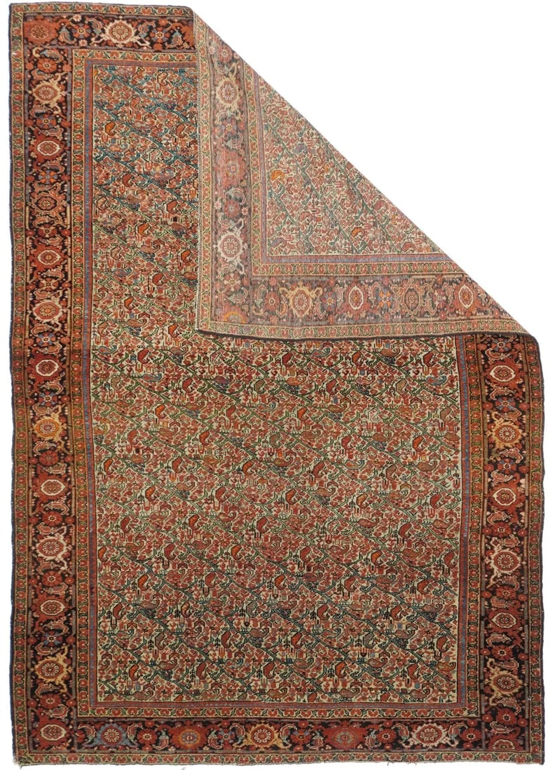 Antique Malayer Rug 4'4'' x 6'2'' - 4